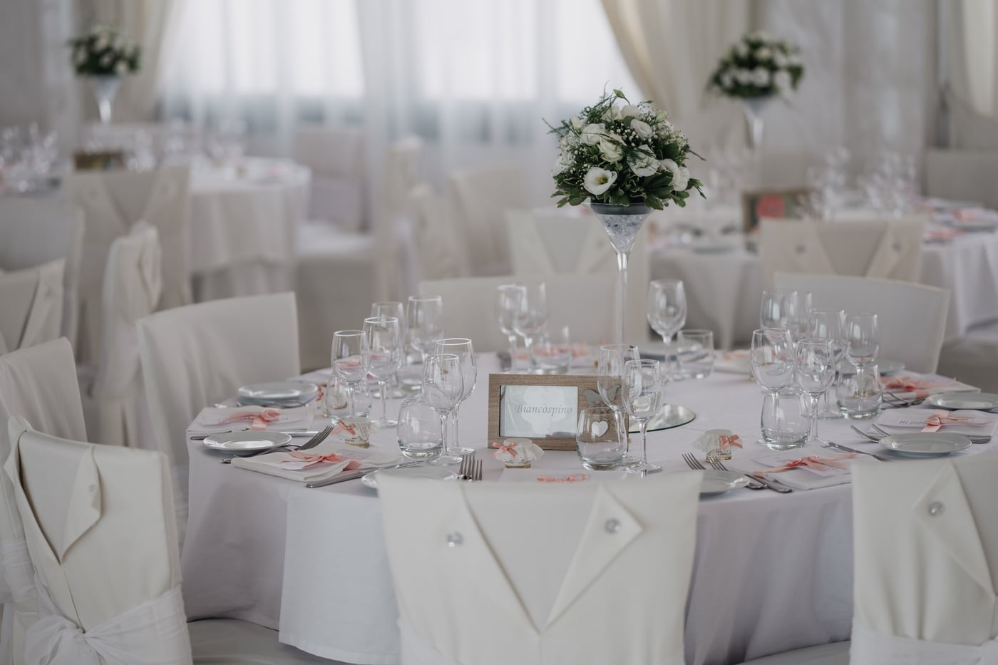 Sala Jolie allestita per matrimonio — La Conchiglia, location eventi Caserta